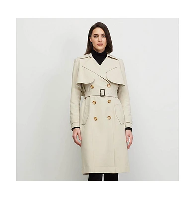 Carlisle Women's Beige Water-Repellent Tricot Trench Coat Shrimpton