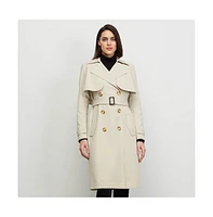 Carlisle Women's Beige Water-Repellent Tricot Trench Coat Shrimpton