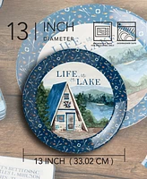 Certified International Wake At The Lake Round Platter
