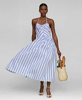 Avec Les Filles Women's Halter Maxi Dress