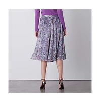 Carlisle Women's Artful Print Midi Skirt Brilliant