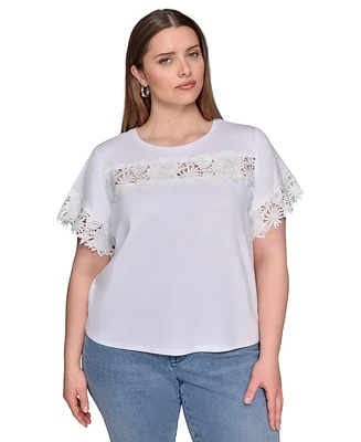 Karl Lagerfeld Paris Plus Cutout Knit Top