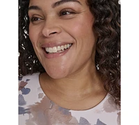 Calvin Klein Plus Size Printed Sleeveless Midi Dress