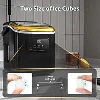 Cowsar 26Lbs, Countertop Ice Maker, Self-Cleaning, Bullet Ice, Digital Screen, 9 Cubes 6 Mins