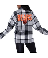 Gameday Couture Women's Gray Chicago Bears Field Side Fun Plaid Button-Up Overshirt