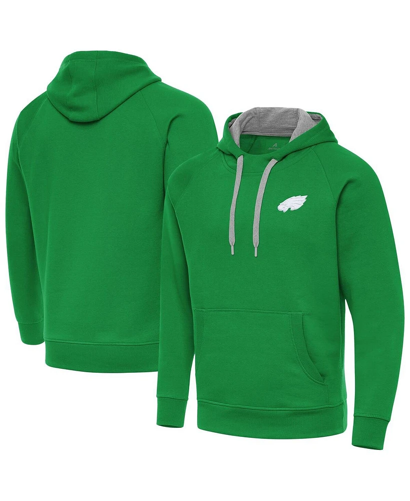 Antigua Men's Kelly Green Philadelphia Eagles St. Patrick's Day Victory Pullover Hoodie