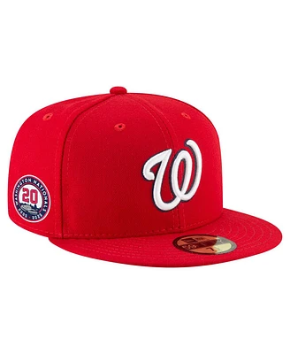 New Era Men's Red Washington Nationals 20th Anniversary 59FIFTY Fitted Hat