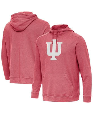 Antigua Men's Heather Crimson Indiana Hoosiers Cloud Pullover Hoodie