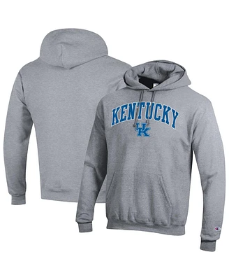 Champion Men's Heather Gray Kentucky Wildcats Arch Over Logo Pullover Hoodie