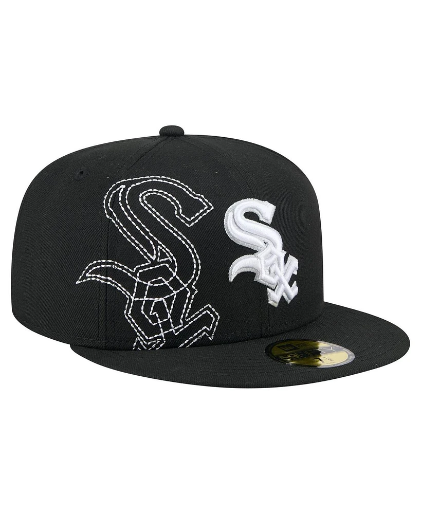 New Era Men's Black Chicago White Sox Yarn Stitch 59FIFTY Fitted Hat