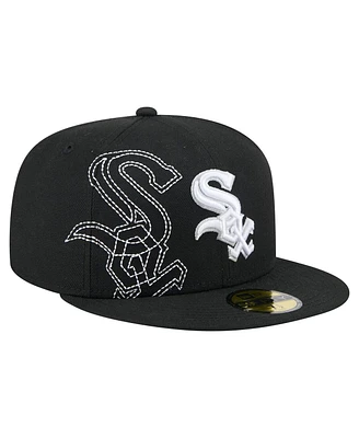 New Era Men's Black Chicago White Sox Yarn Stitch 59FIFTY Fitted Hat
