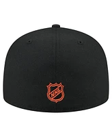 New Era Men's Black Anaheim Ducks State Stitch 59FIFTY Fitted Hat