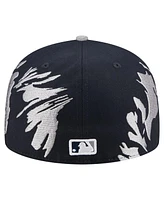 New Era Men's Navy/Gray York Yankees Retro Pattern 59FIFTY Fitted Hat