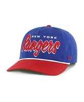 '47 Brand Men's Blue/Red New York Rangers Drop Shadow Rope Hitch Adjustable Hat