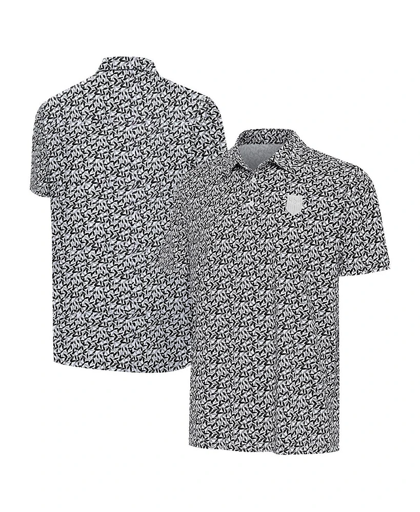Antigua Men's Gray/Black Usmnt Seasons Polo Shirt