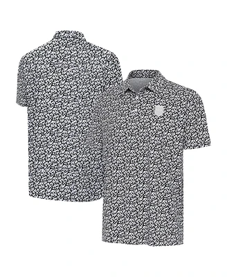Antigua Men's Gray/Black Usmnt Seasons Polo Shirt