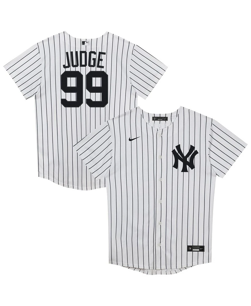 Nike Preschool Aaron Judge White New York Yankees Home Replica 2.0 Player Jersey