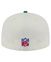 New Era Men's White/Kelly Green Philadelphia Eagles Throwback Main 59FIFTY Fitted Hat