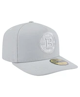 New Era Men's Gray Boston Bruins Color Pack A-Frame 59FIFTY Fitted Hat