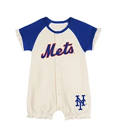 Outerstuff Infant White New York Mets Slide Run Raglan Coveralls