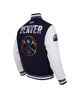 Pro Standard Men's Navy Denver Nuggets 2024/25 City Edition Wool Varsity Full-Zip Jacket