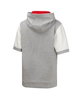 Outerstuff Big Boys and Girls Heather Gray St. Louis Cardinals Line Up Short Sleeve Pullover Hoodie