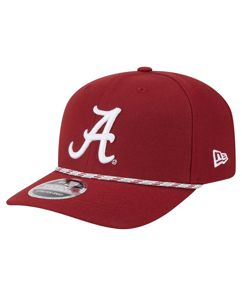 New Era Men's Crimson Alabama Crimson Tide Game Day Multi-Rope 9SEVENTY Stretch-Snap Hat