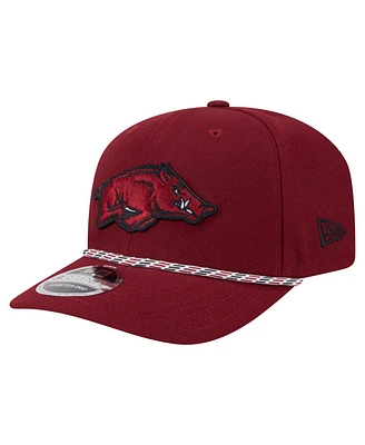 New Era Men's Cardinal Arkansas Razorbacks Game Day Multi-Rope 9SEVENTY Stretch-Snap Hat