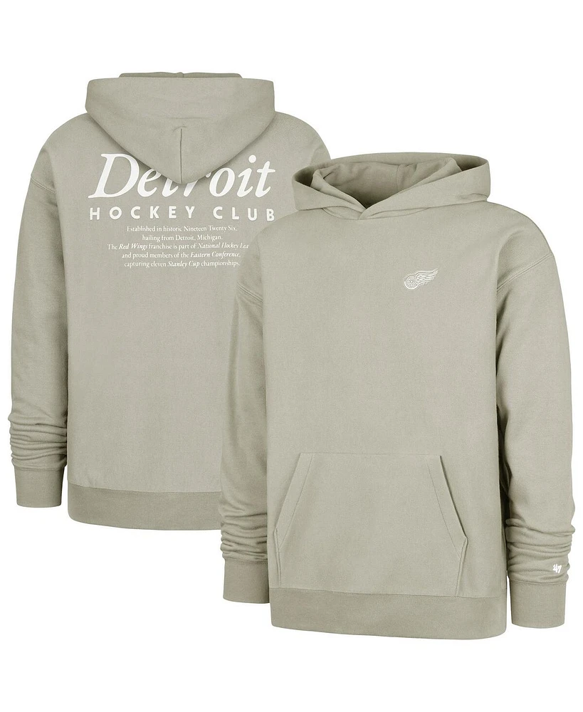 '47 Brand Men's Gray Detroit Red Wings Foundation Pullover Hoodie