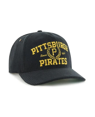 '47 Brand Men's Black Pittsburgh Pirates Laurus Corduroy Hitch Snapback Hat
