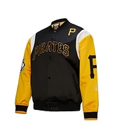 Mitchell & Ness Men's Black/Gold Pittsburgh Pirates Cooperstown Collection Team Origins Satin Full-Snap Jacket