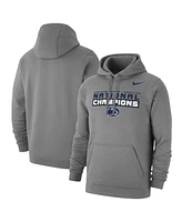 Nike Men's Gray Penn State Nittany Lions 2025 Ncaa Wrestling National Champions Club Fleece Pullover Hoodie