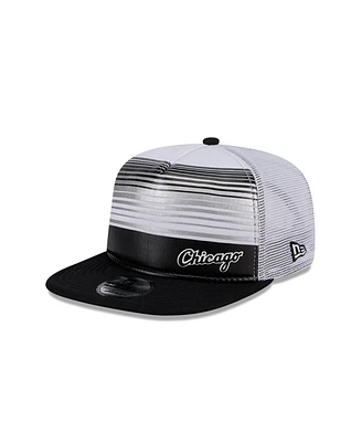 New Era Men's Black Chicago White Sox Team Horizon 9FIFTY A-Frame Trucker Snapback Hat