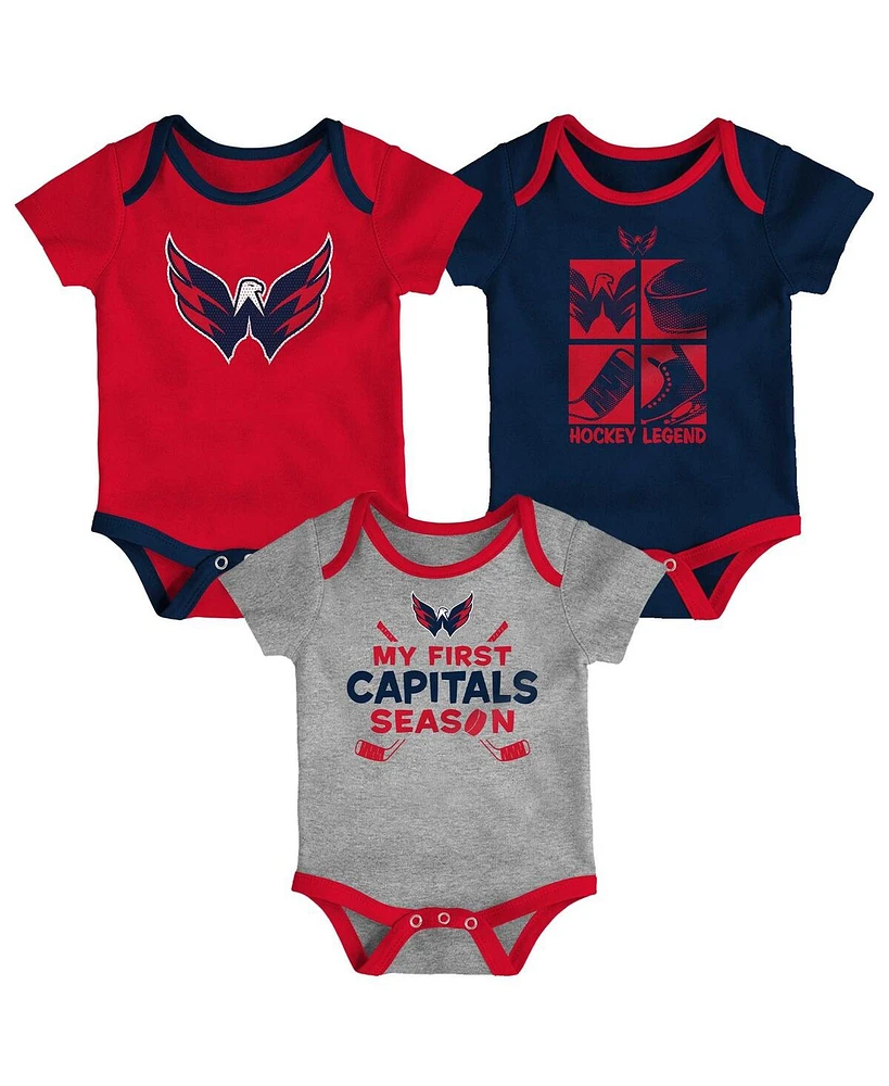 Outerstuff Newborn Infant 3-Piece Washington Capitals Legend Bodysuit Set