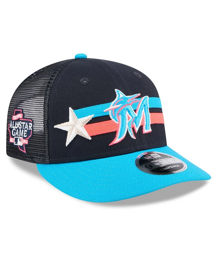 New Era Men's Navy Miami Marlins 2024 Mlb All-Star Game Mesh Back Low Profile 9FIFTY Snapback Hat