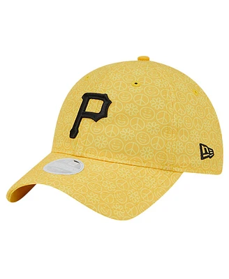 New Era Women's Men's Gold Pittsburgh Pirates Don't Worry 9TWENTY Adjustable Hat
