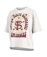 Pressbox Women's White Florida State Seminoles Harmony Oversized T-Shirt