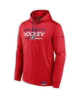 Fanatics Men's Red Columbus Blue Jackets Authentic Pro Fleece Pullover Hoodie