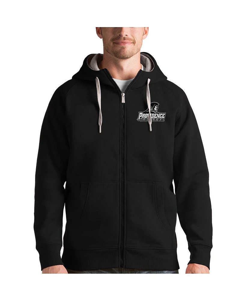 Antigua Men's Black Providence Friars Victory Full-Zip Hoodie