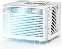 Cowsar Window Air Conditioners 5,000BTU, Cools 150 Sq. Ft,2 Cooling Mode & Fan Speeds,Ultra-Quiet, White