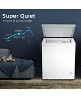 Cowsar Chest Freezer 3.5 Cubic Feet Compact Freezer with 2 Removable Baskets, Free Standing Top open Door Deep Freezer, Adjustable Temperature for Hom