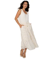 Liverpool Los Angeles Women's Cotton Eyelet Maxi Skirt