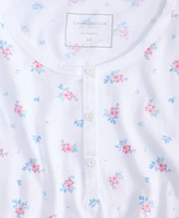 Charter Club Plus Cotton Essential Henley Sleep Shirt, Exclusively at Macy's