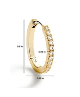 Ana Luisa - Gold Huggie Hoop Earrings - Pave Huggie Hoops Medium
