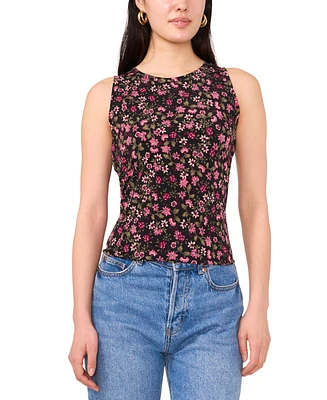 Vince Camuto Women's Printed Keyhole-Back Tank Top