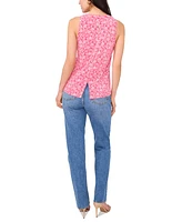 Vince Camuto Women's Printed Keyhole-Back Tank Top