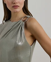 Lauren Ralph Women's Metallic Jersey Column Gown