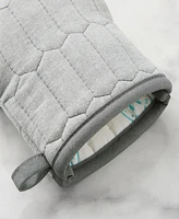 Martha Stewart Honeycomb Quilted Chambray Mini Oven Mitt Set