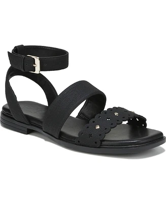 Naturalizer Women's Gana Square Toe Strappy Flat Sandals