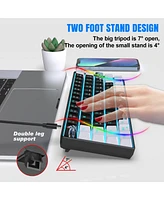 60% Mechanical Gaming Keyboard,61 Keys Blue Switches,Wired Mechanical Keyboard with Led Backlit,Compact Ergonomic Keyboard (Black)